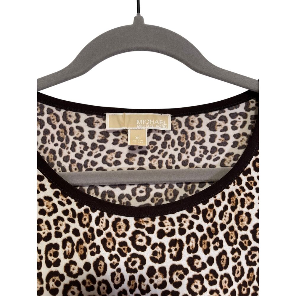 MICHAEL Michael Kors Women's Leopard Print Bell Sleeve Dress XL - Picture 4 of 9